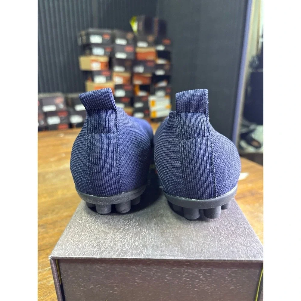 Bernie Mev Shura Navy Black Knit Memory Foam Flats Size 37 US 6.5-7